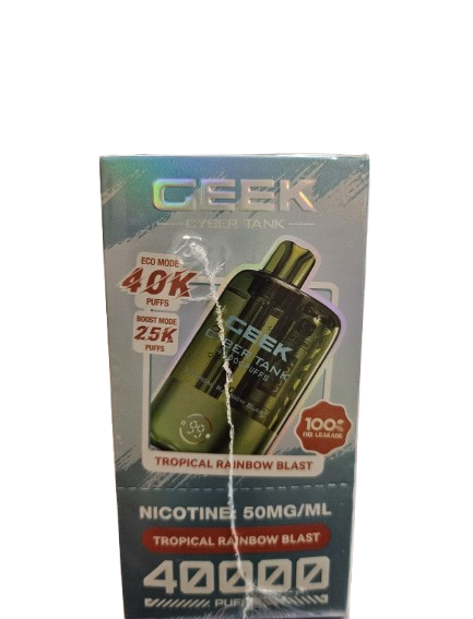 GEEK 40K PUFFS - GEEK 40K PUFFS CYBER TANK  TROPICAL RAINBOW BLAST